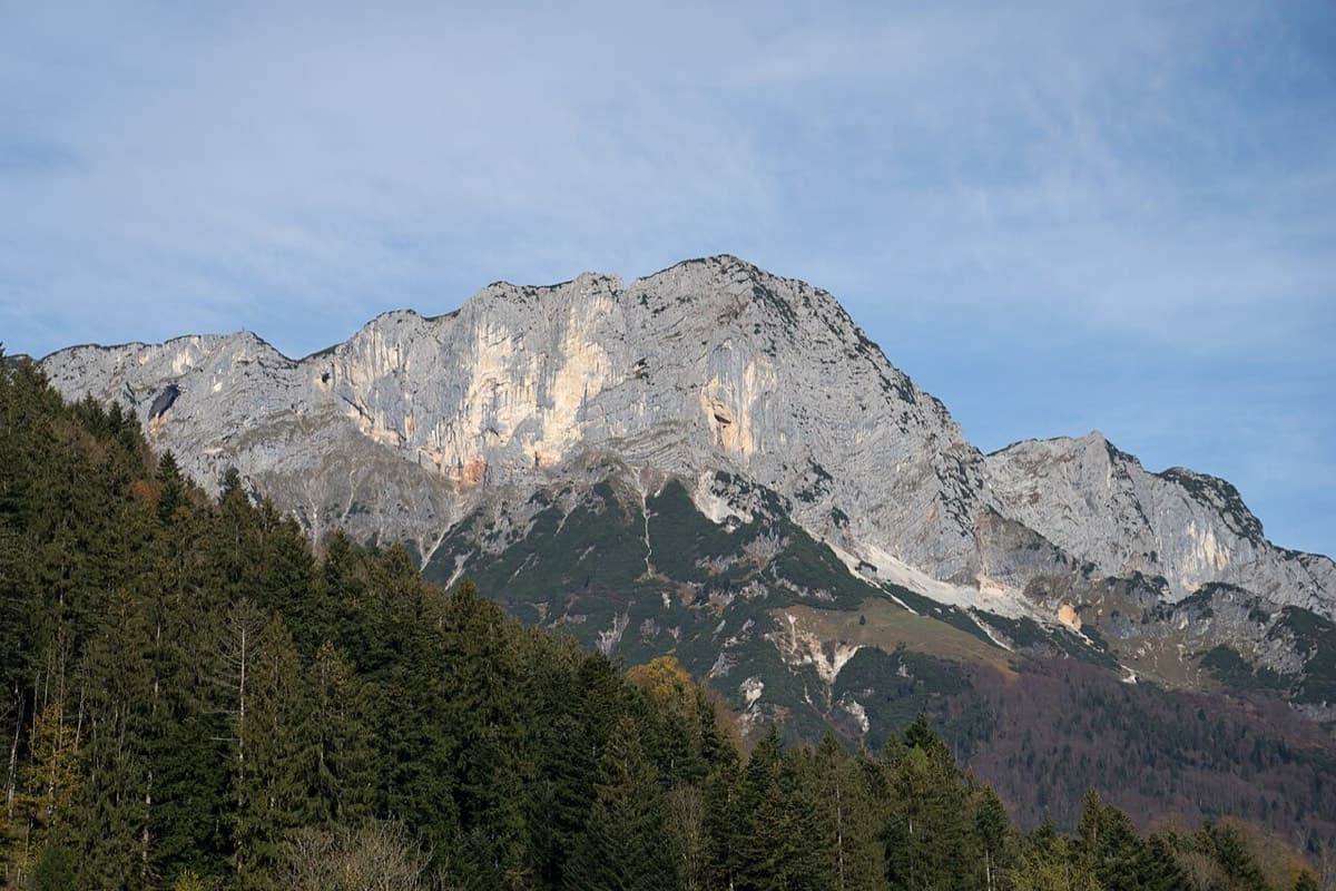 South face of the Berchtesgadener Hochthron (Untersberg), seen from Maria Gern