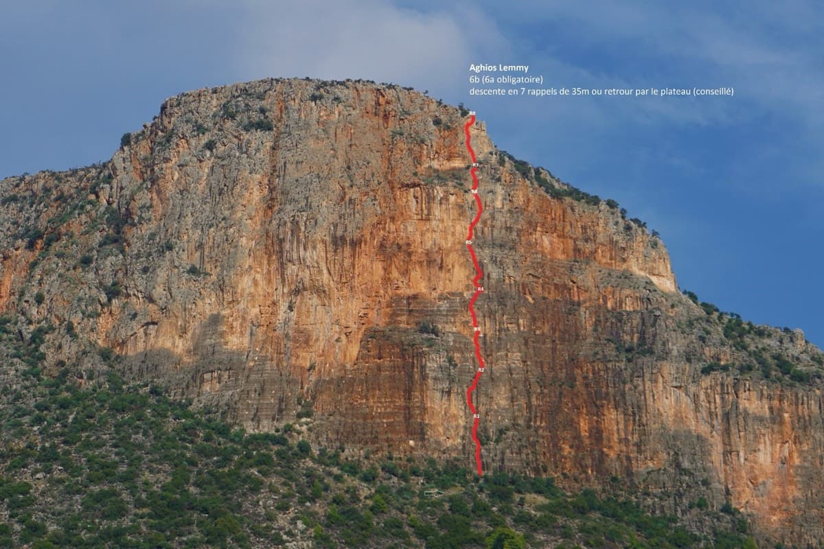 Topo of Aghios Lemmy on Kokkinovrachos (Hospital / Red Rock), Leonidio